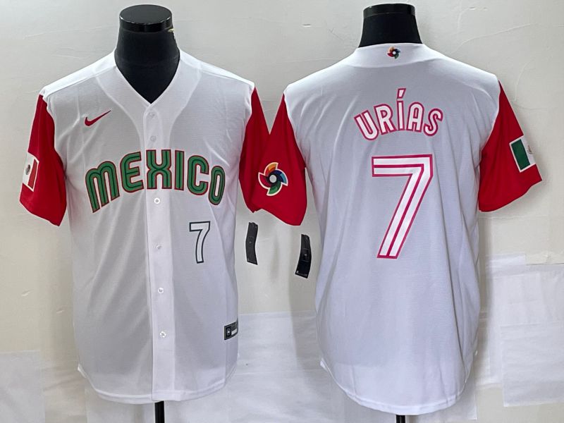 Men 2023 World Cub Mexico #7 Urias White white Nike MLB Jersey19->more jerseys->MLB Jersey